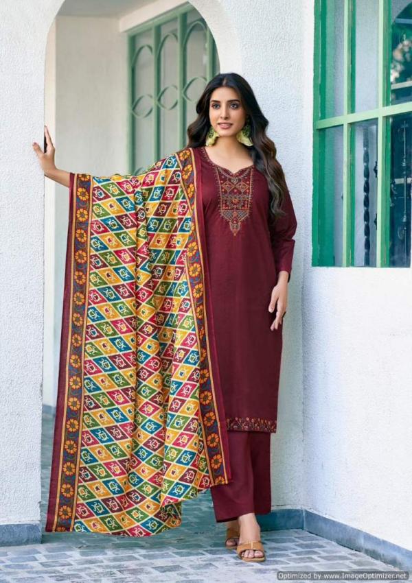 Saanvi Romani Cambric Cotton Printed Dress Material